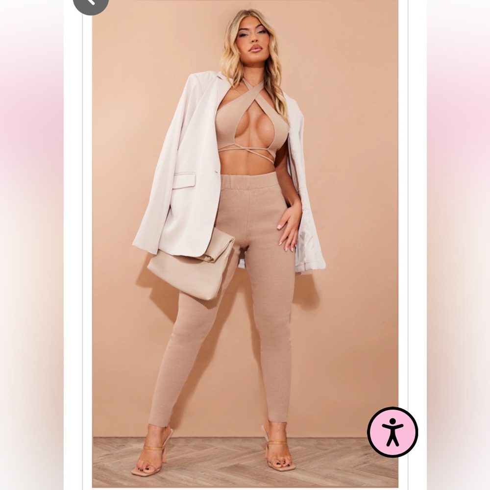 2 piece set new with tags Tan knitted set